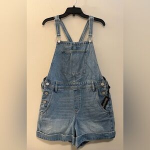 Blank NYC Blue Mid Rise Sleeveless Denim Shortall Overall size 29